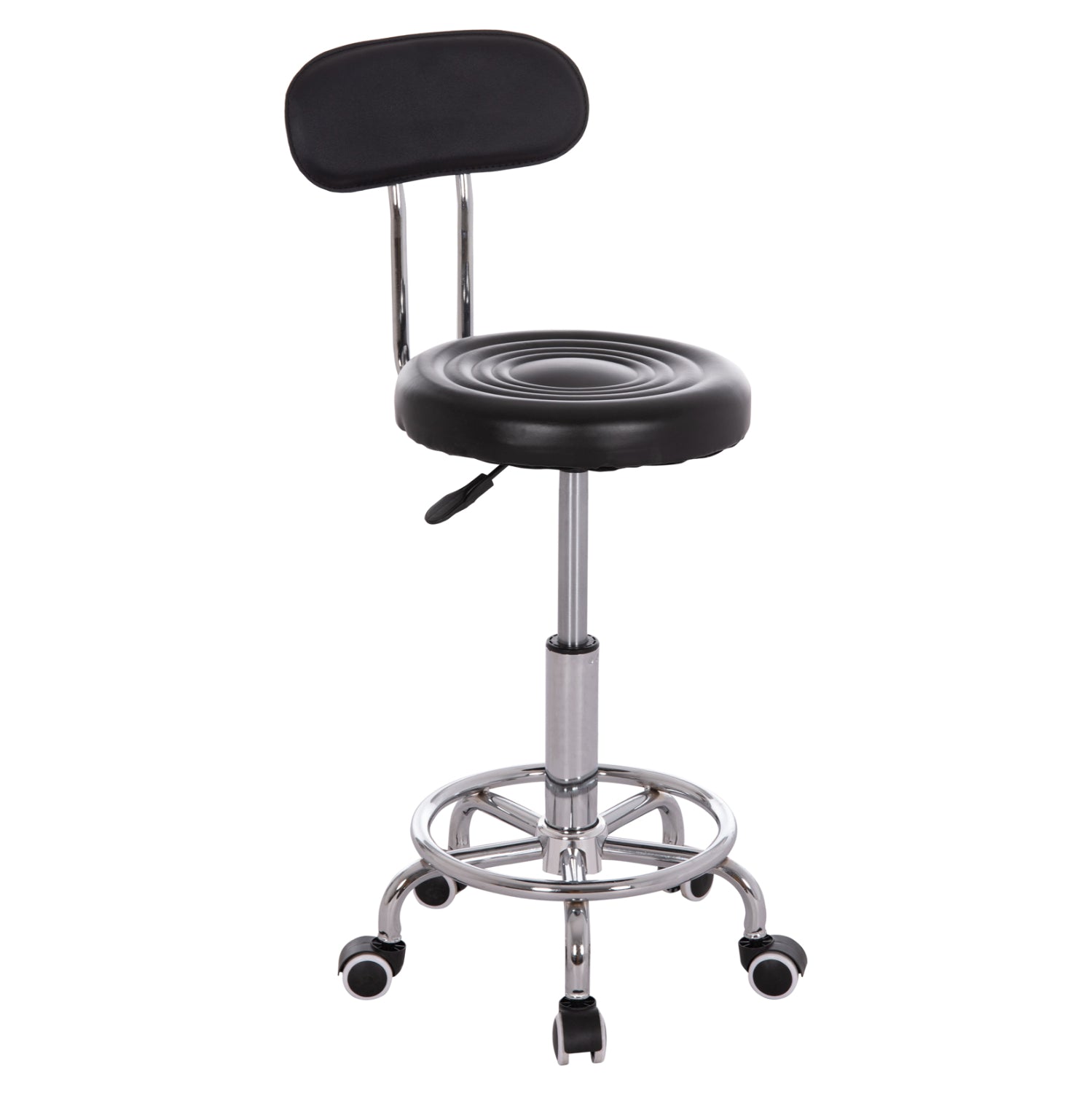 OFFICE DESIGNER'S SWIVEL STOOL IRIS HM211.21 BLACK PU 34x43x86.5Hcm.