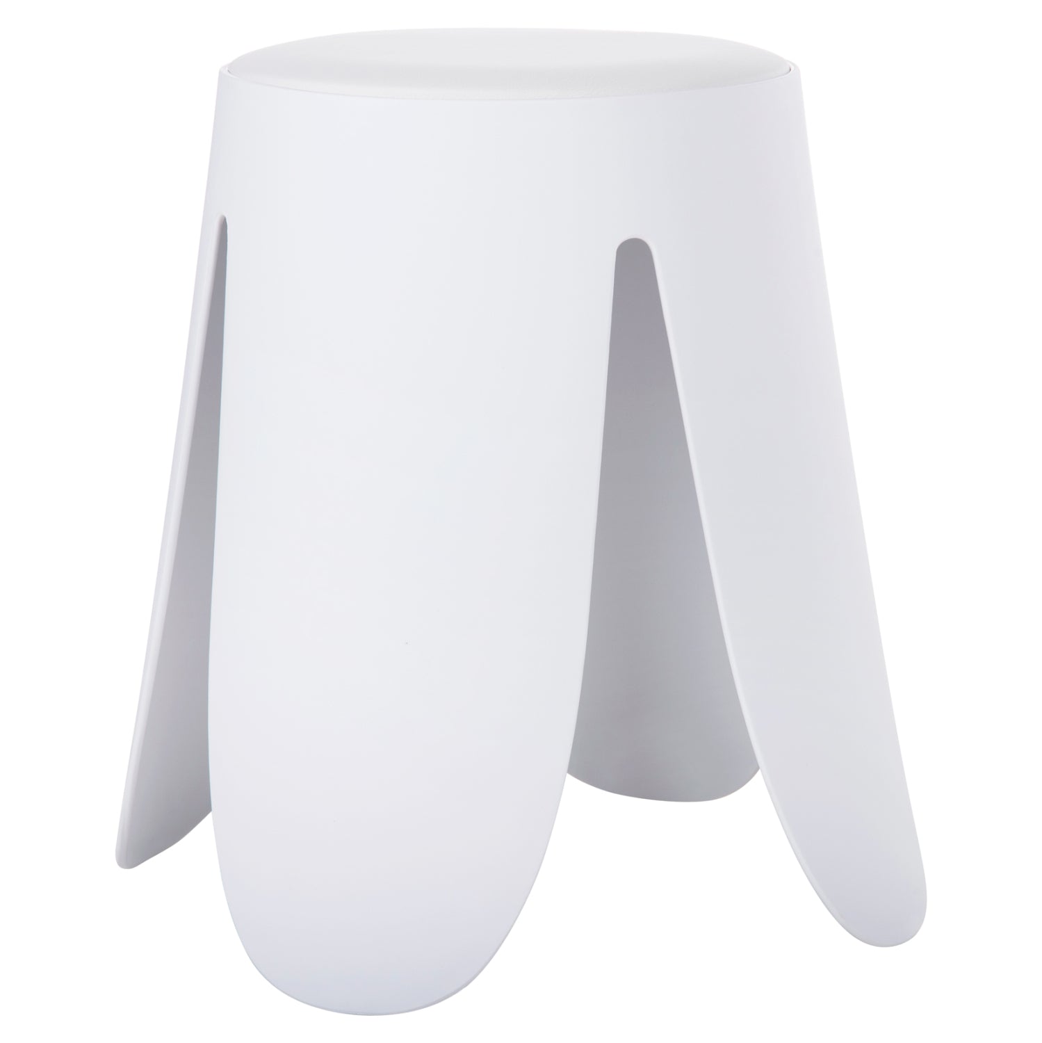 STOOL DENTY HM9619.01 POLYPROPYLENE IN WHITE-PU SEAT IN WHITE Φ30x45Hcm.