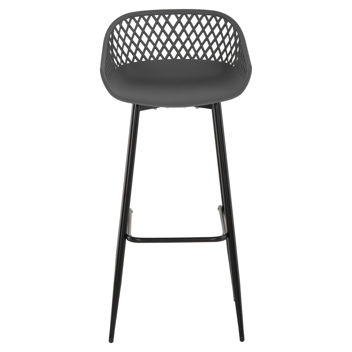 BAR STOOL AVAYA HM8686.20 GREY POLYPROPYLENE-BLACK METAL LEGS 46x48x99Hcm.
