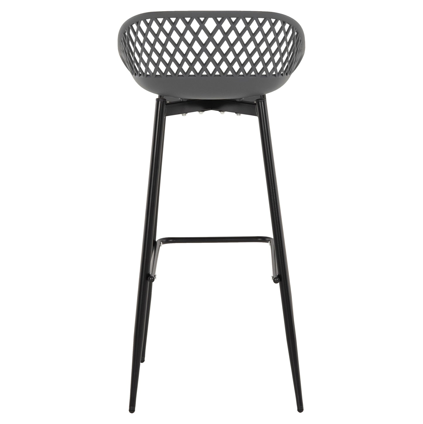 BAR STOOL AVAYA HM8686.20 GREY POLYPROPYLENE-BLACK METAL LEGS 46x48x99Hcm.