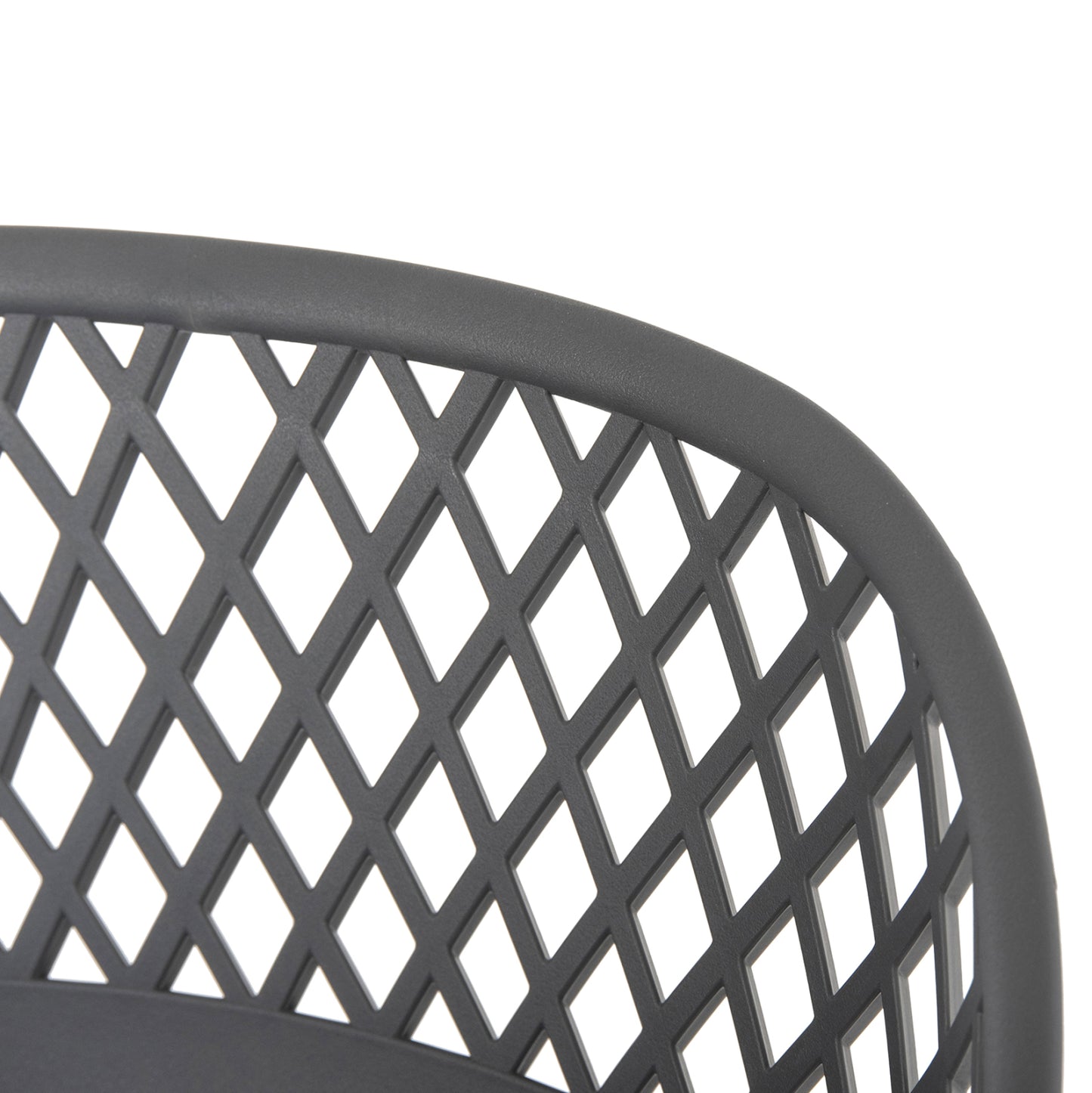 BAR STOOL AVAYA HM8686.20 GREY POLYPROPYLENE-BLACK METAL LEGS 46x48x99Hcm.