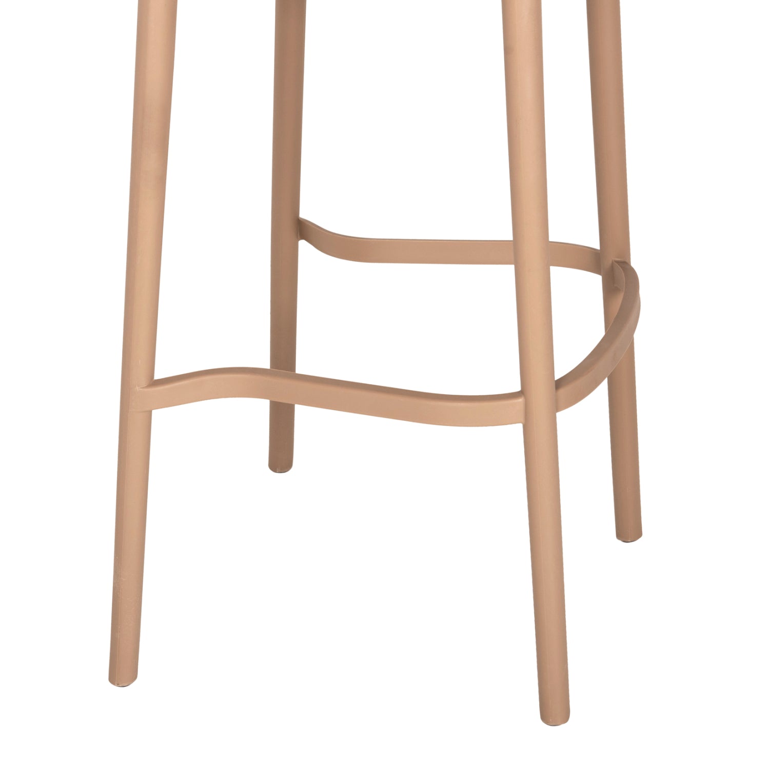 BAR STOOL POLYPROPYLENE HM5939.03 IN CAPPUCCINO COLOR 51x52x104Hcm.