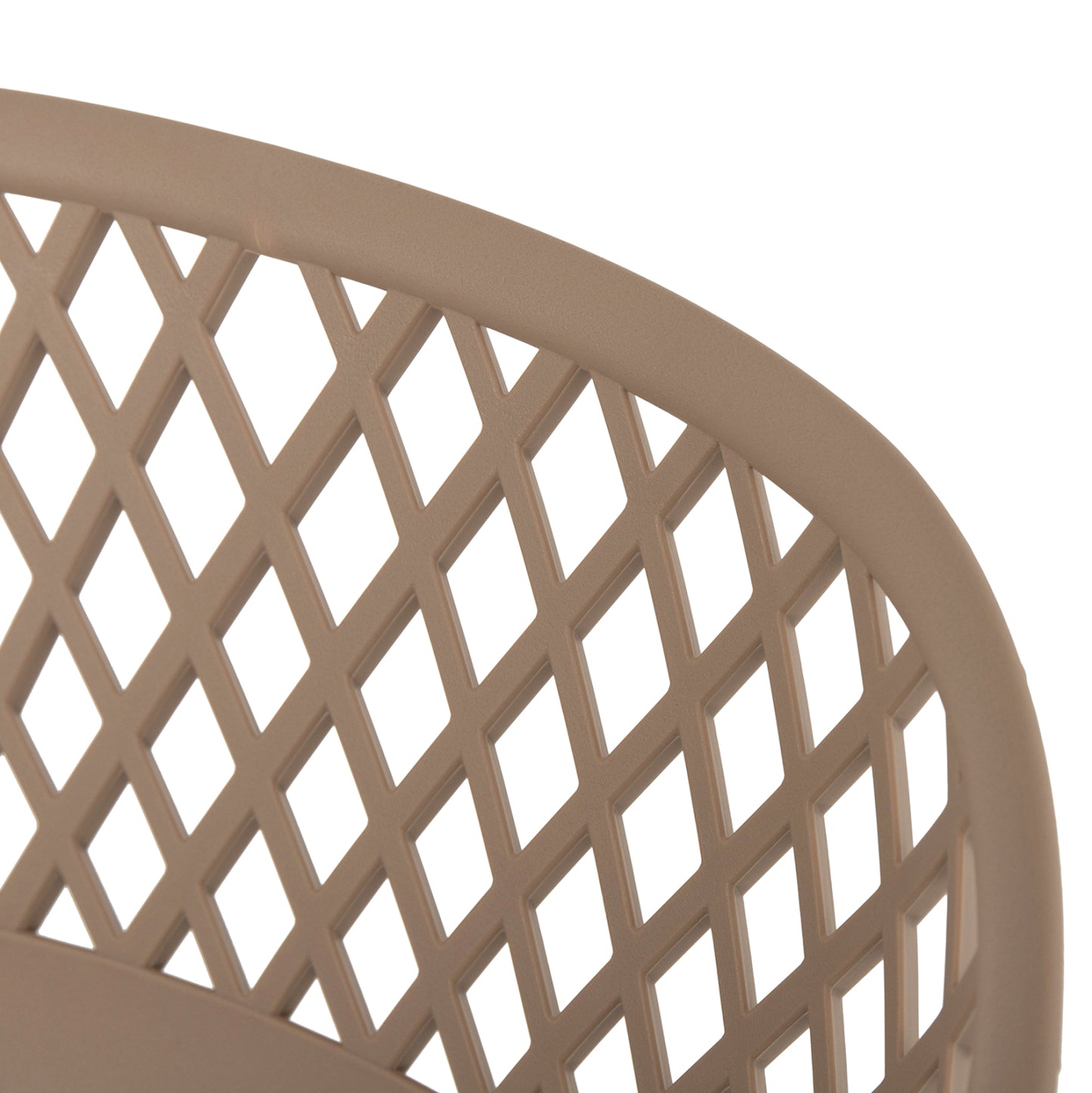 BAR STOOL AVAYA HM8686.13 CAPPUCCINO POLYPROPYLENE-BLACK METAL LEGS 46x48x99Hcm.