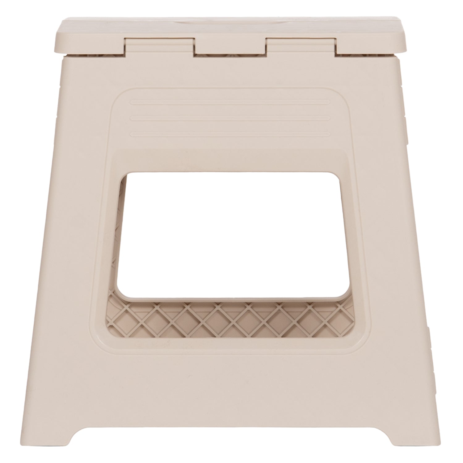FOLDABLE POLYPROPYLENE STOOL SOLIS HM18392.02 CREAM WHITE 30x25x30Hcm.