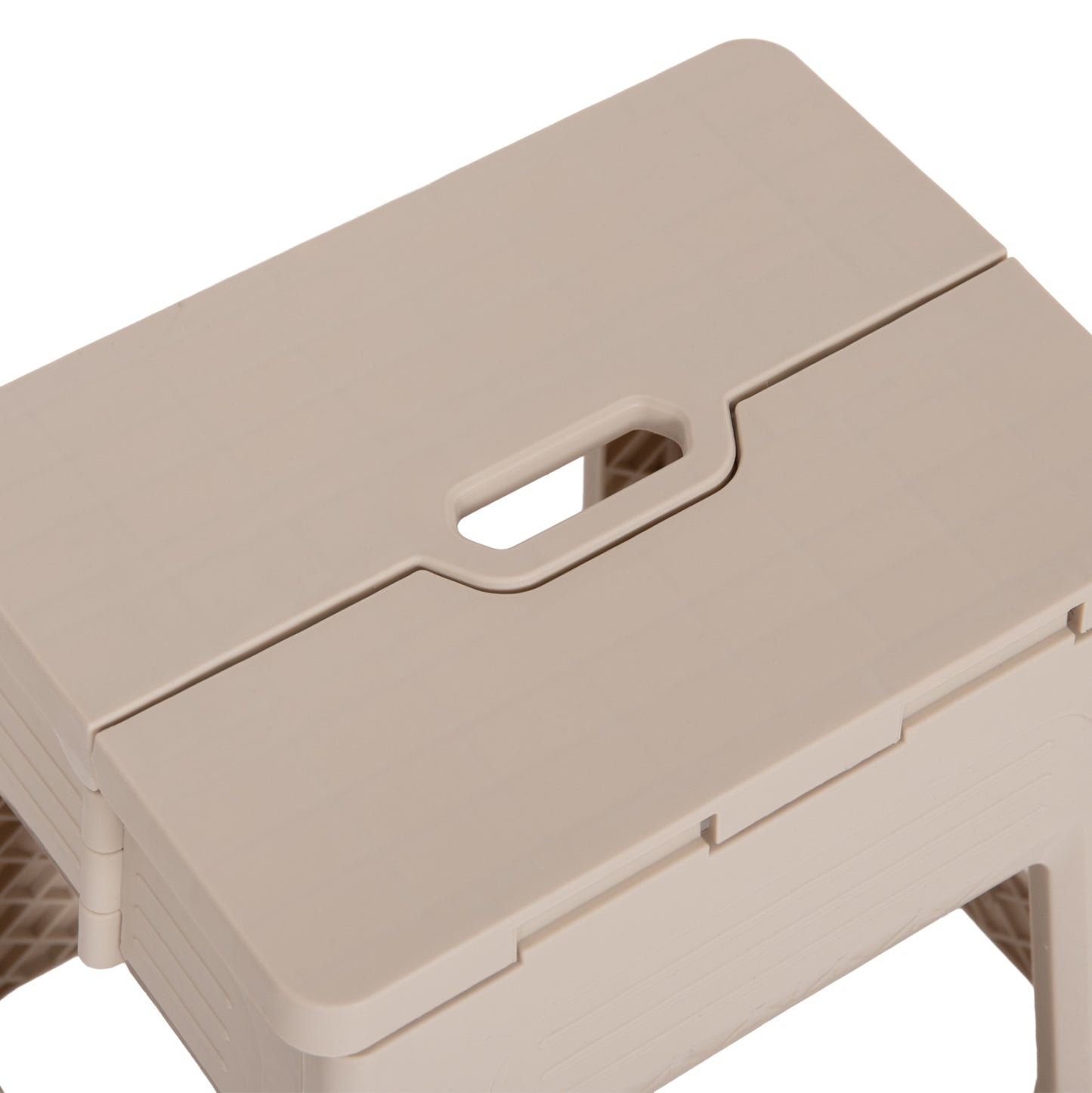 FOLDABLE POLYPROPYLENE STOOL SOLIS HM18392.02 CREAM WHITE 30x25x30Hcm.