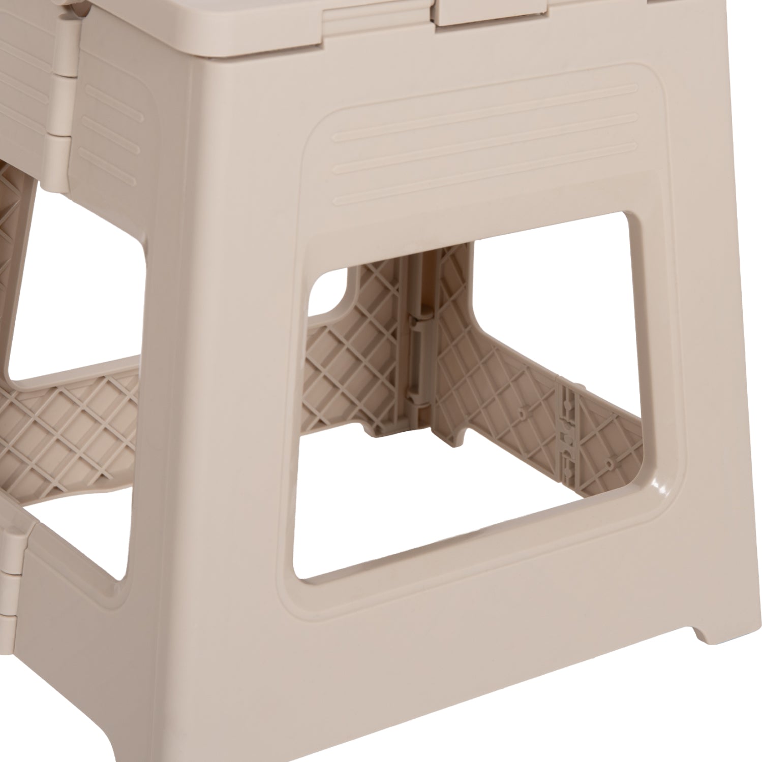 FOLDABLE POLYPROPYLENE STOOL SOLIS HM18392.02 CREAM WHITE 30x25x30Hcm.
