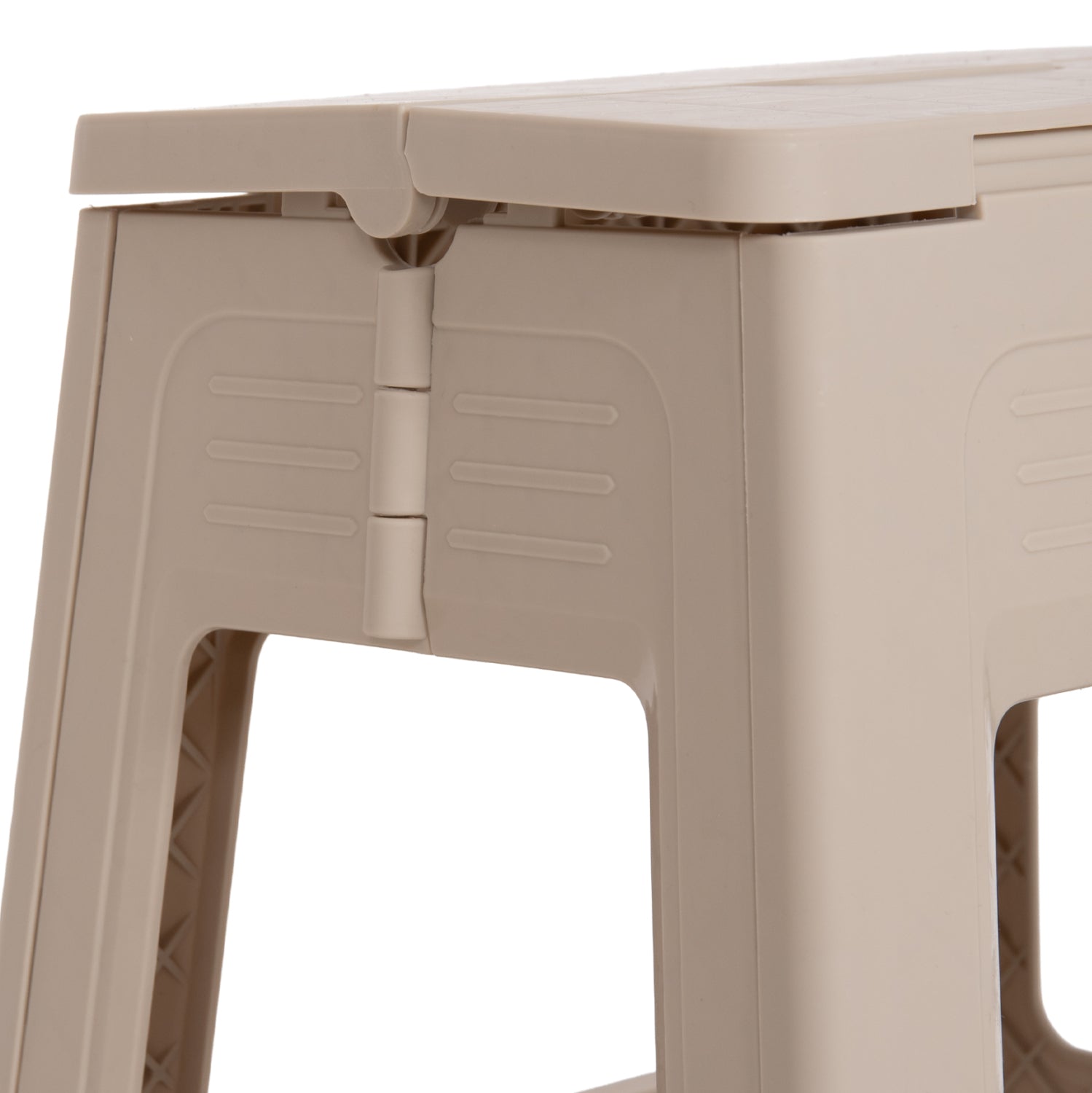 FOLDABLE POLYPROPYLENE STOOL SOLIS HM18392.02 CREAM WHITE 30x25x30Hcm.