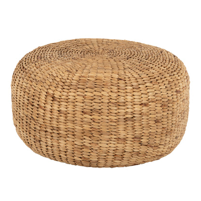 STOOL-POUF ARONI HM7829 MADE OF HYDROHYACINTH IN NATURAL COLOR Φ62x32Hcm.