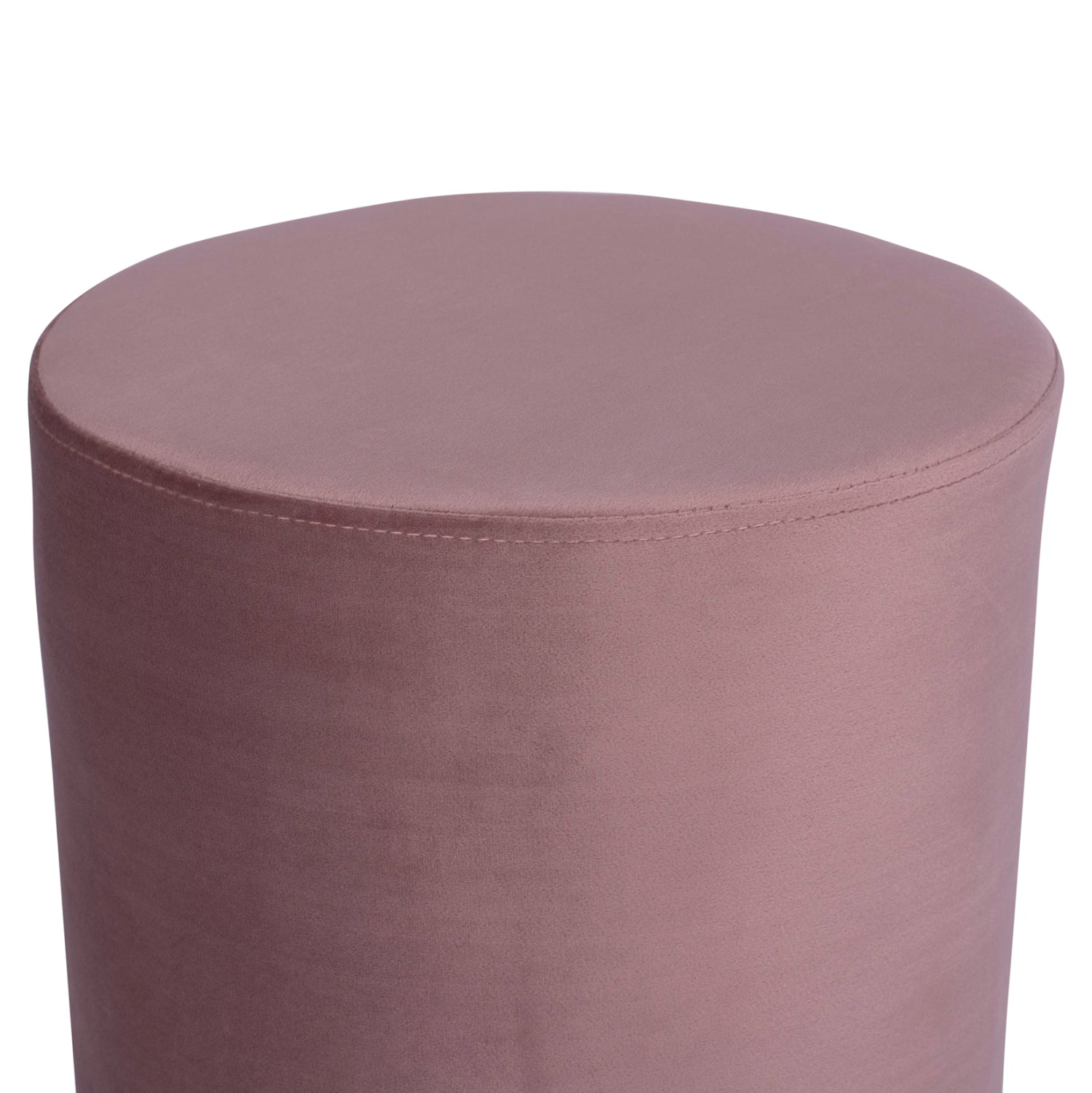 Velvet stool Levy HM8408.02 in rotten apple color with gold base ''35x43cm
