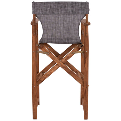 Stool Bar Director's Walnut with pillow pvc grey HM10374.10