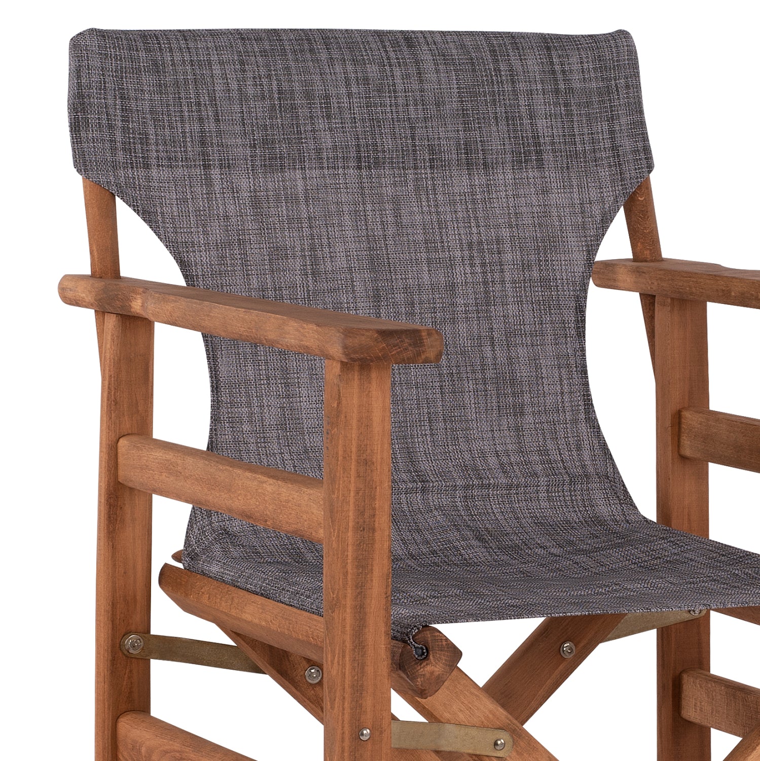 Stool Bar Director's Walnut with pillow pvc grey HM10374.10