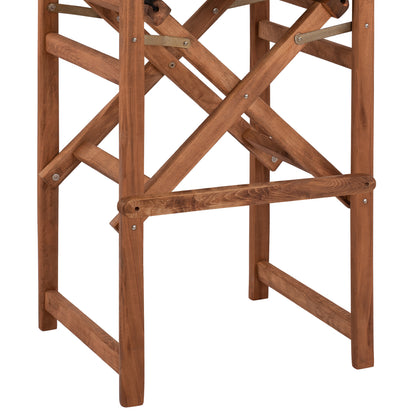 Stool Bar Director's Walnut with pillow pvc black HM10374.05