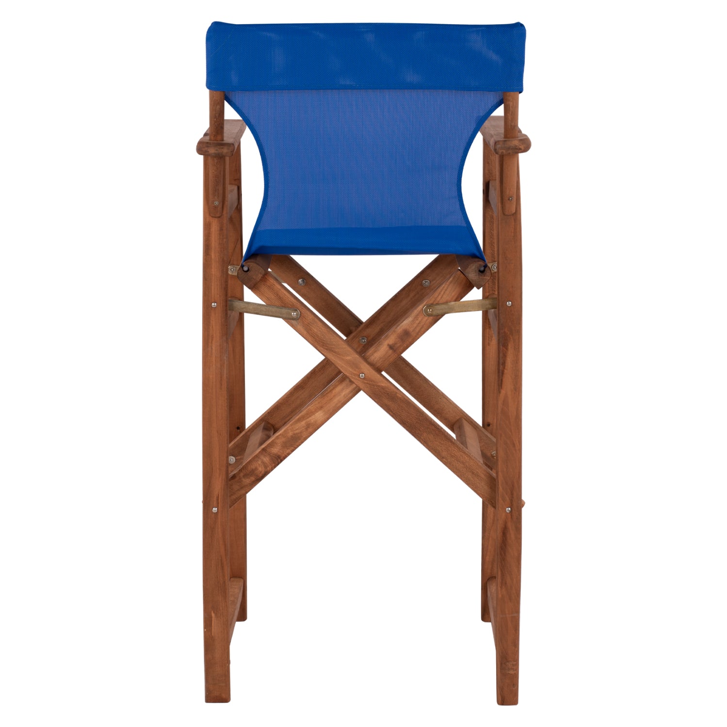 Stool Bar Director's Walnut with pillow pvc blue HM10374.01