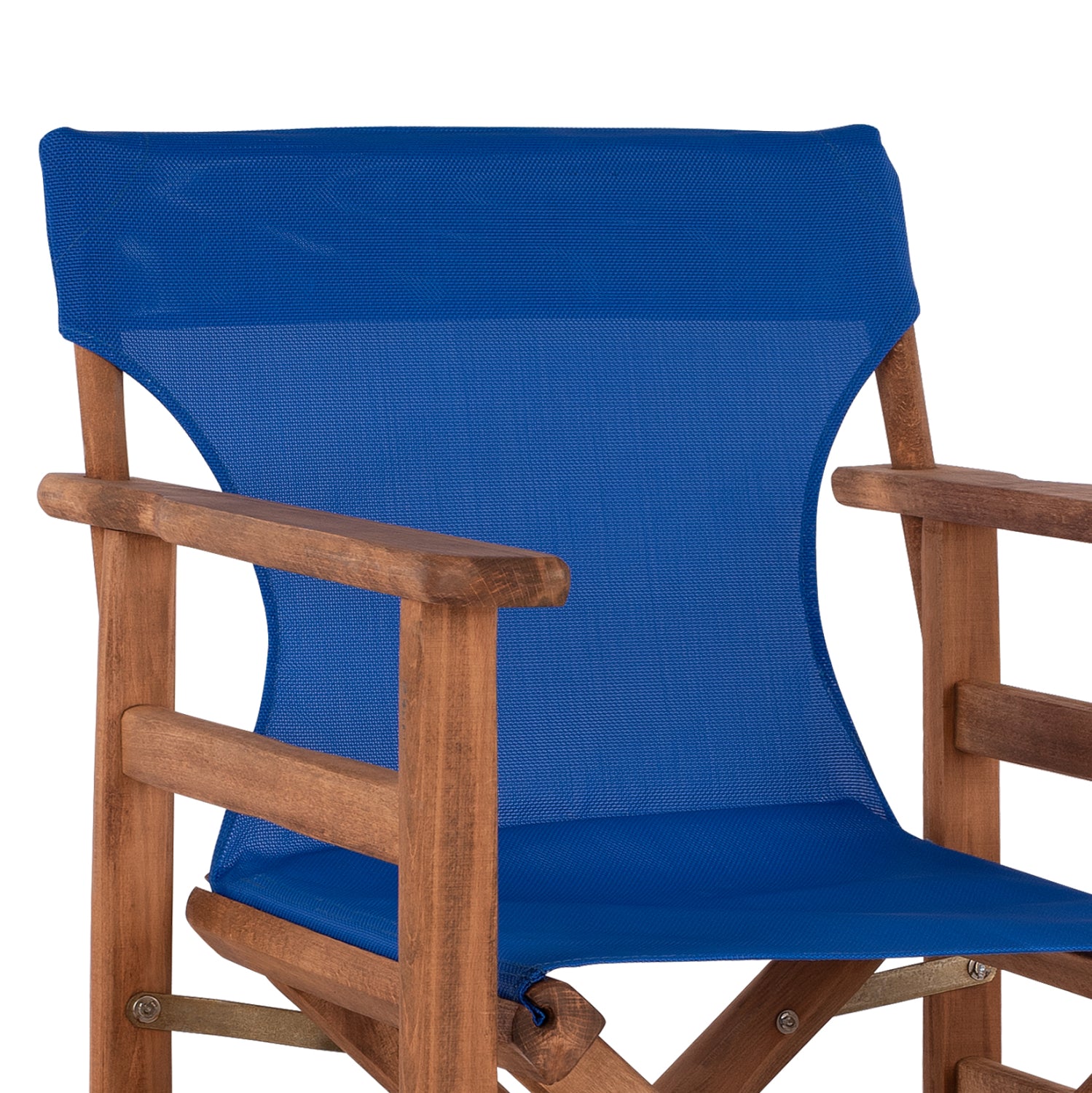 Stool Bar Director's Walnut with pillow pvc blue HM10374.01