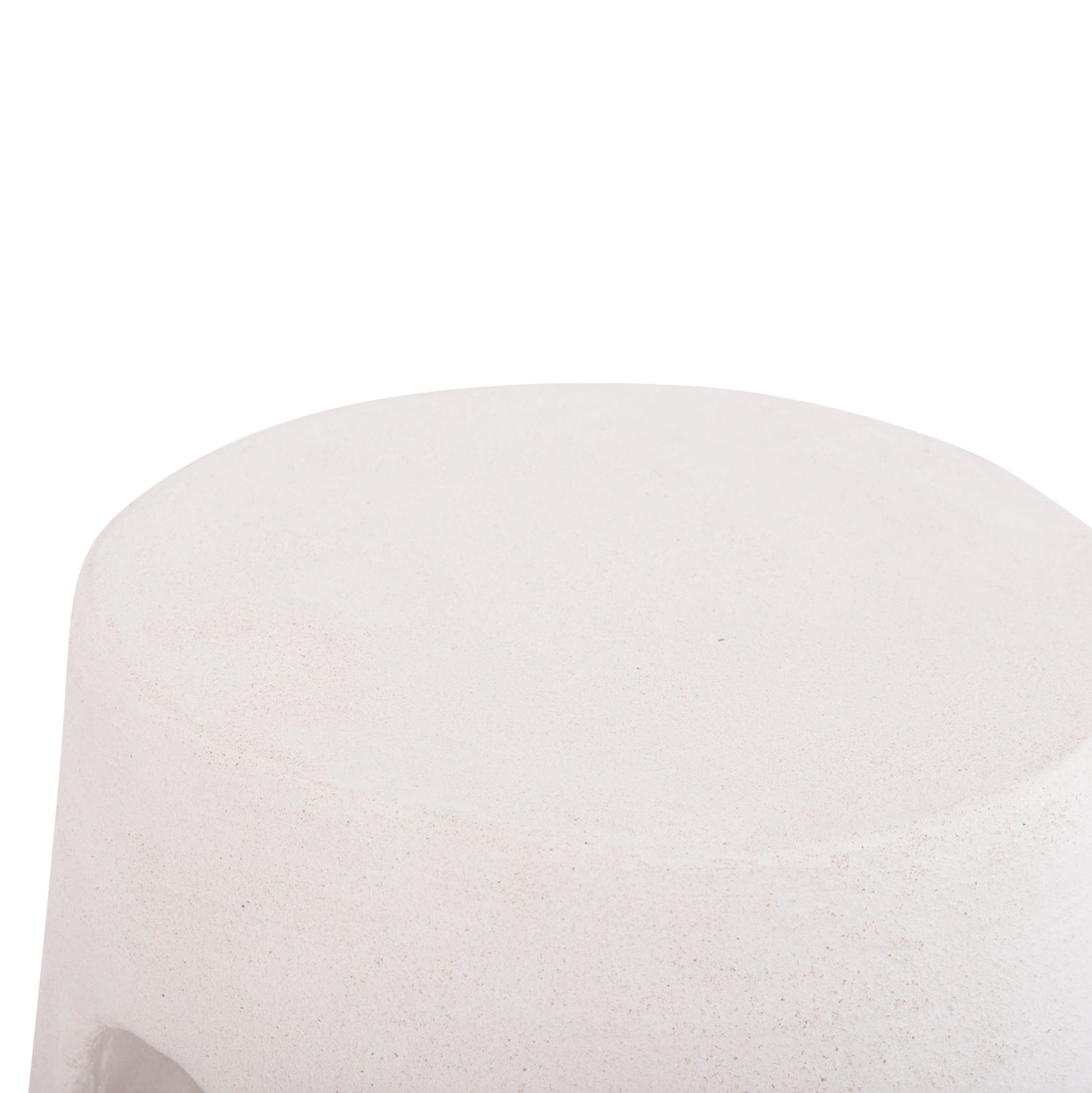 ROUND STOOL SERIES SANTORINI HM18056 POLYRESIN IN OFF-WHITE COLOR Φ38x46Hcm.