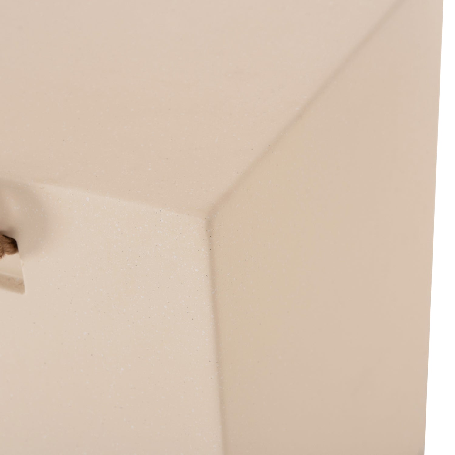 SQUARE STOOL WITH ROPE HANDLES ZAK HM6581.02 FIBER CEMENT IN BEIGE 36x36x45.5Hcm.