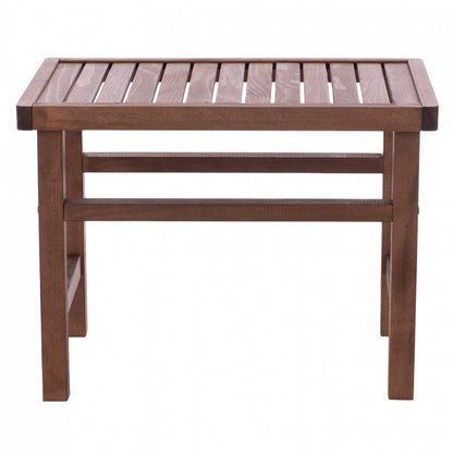 WOODEN TABLE-STOOL WALNUT 60Χ40X45Υ cm.
