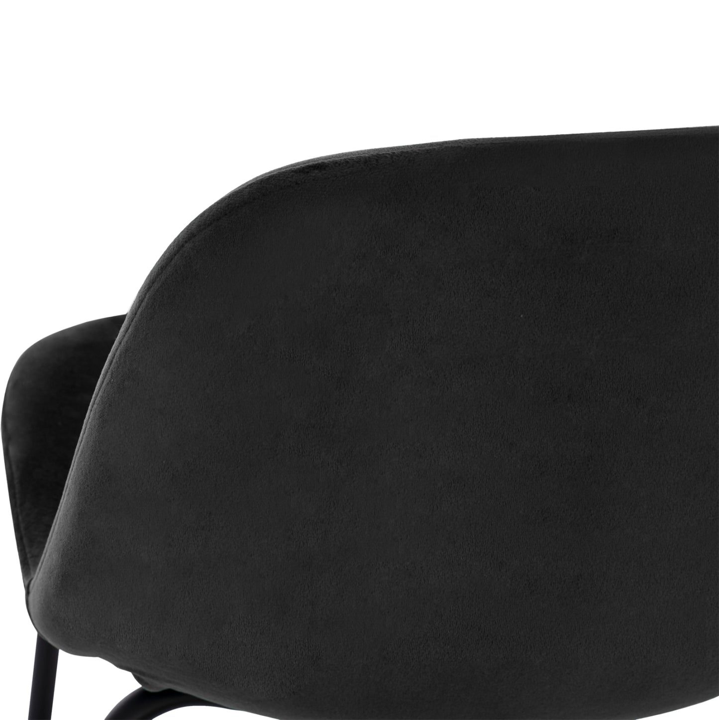 STOOL VINCENT HM8579.14, VELVET BLACK, METAL FRAME 56,5x47x106 cm.