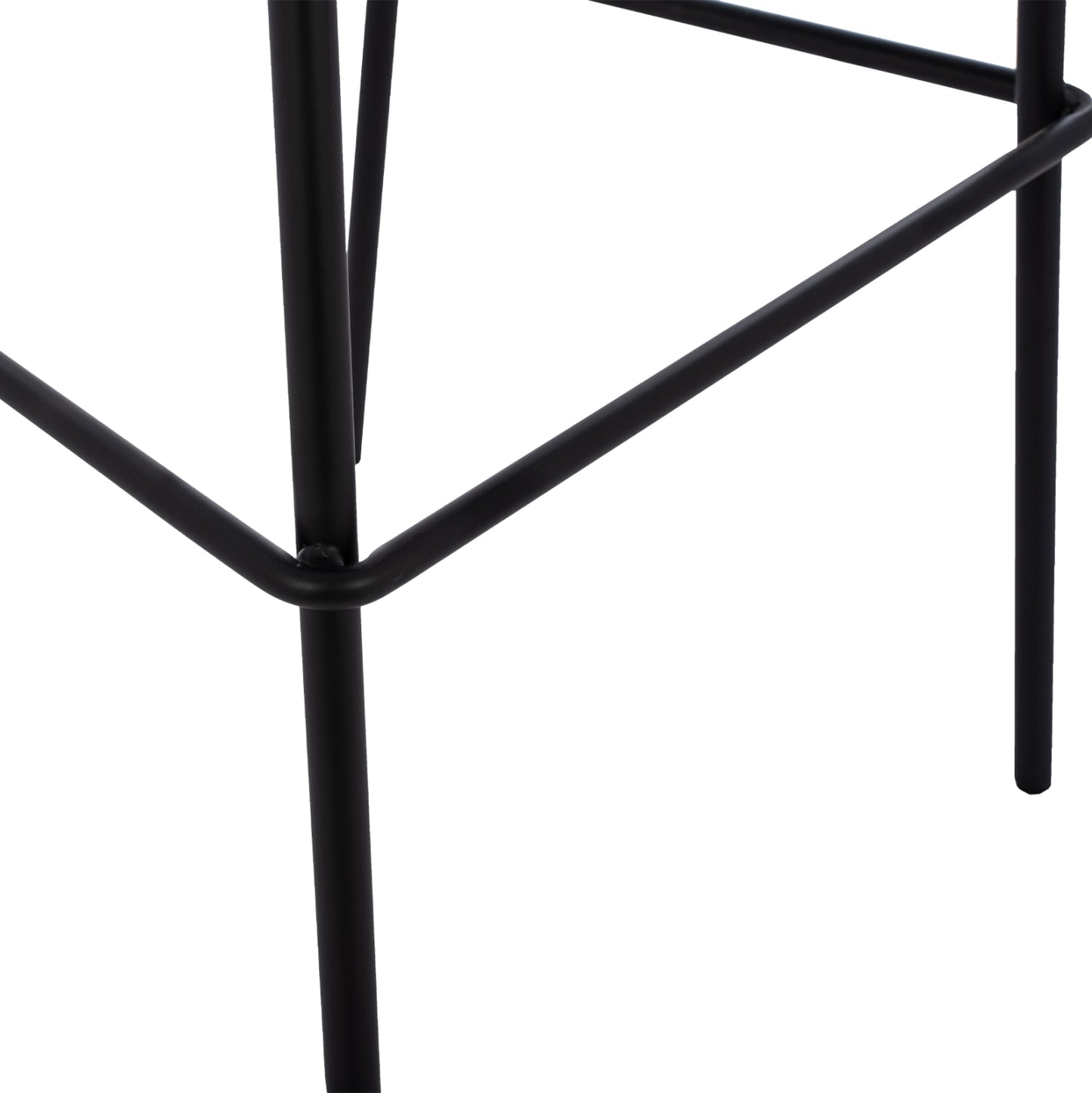 STOOL VINCENT HM8579.14, VELVET BLACK, METAL FRAME 56,5x47x106 cm.
