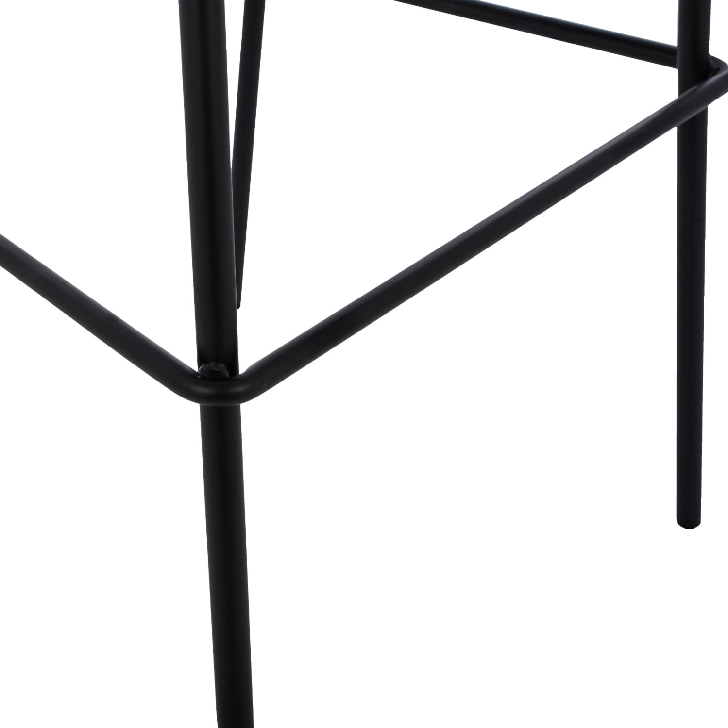STOOL VINCENT HM8579.14, VELVET BLACK, METAL FRAME 56,5x47x106 cm.