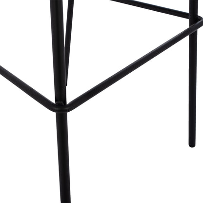 STOOL VINCENT HM8579.14, VELVET BLACK, METAL FRAME 56,5x47x106 cm.