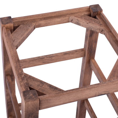 WOODEN STOOL WITHOUT BACK IN WALNUT HM5583.01