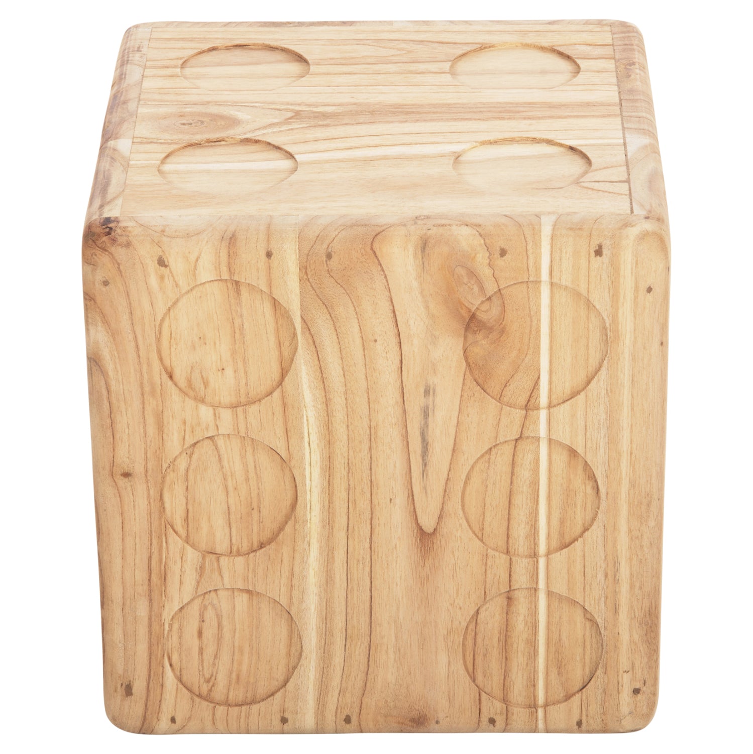 STOOL DICE HM7898.02 TEAK WOOD IN NATURAL WOOD COLOR 40x40x40 cm.