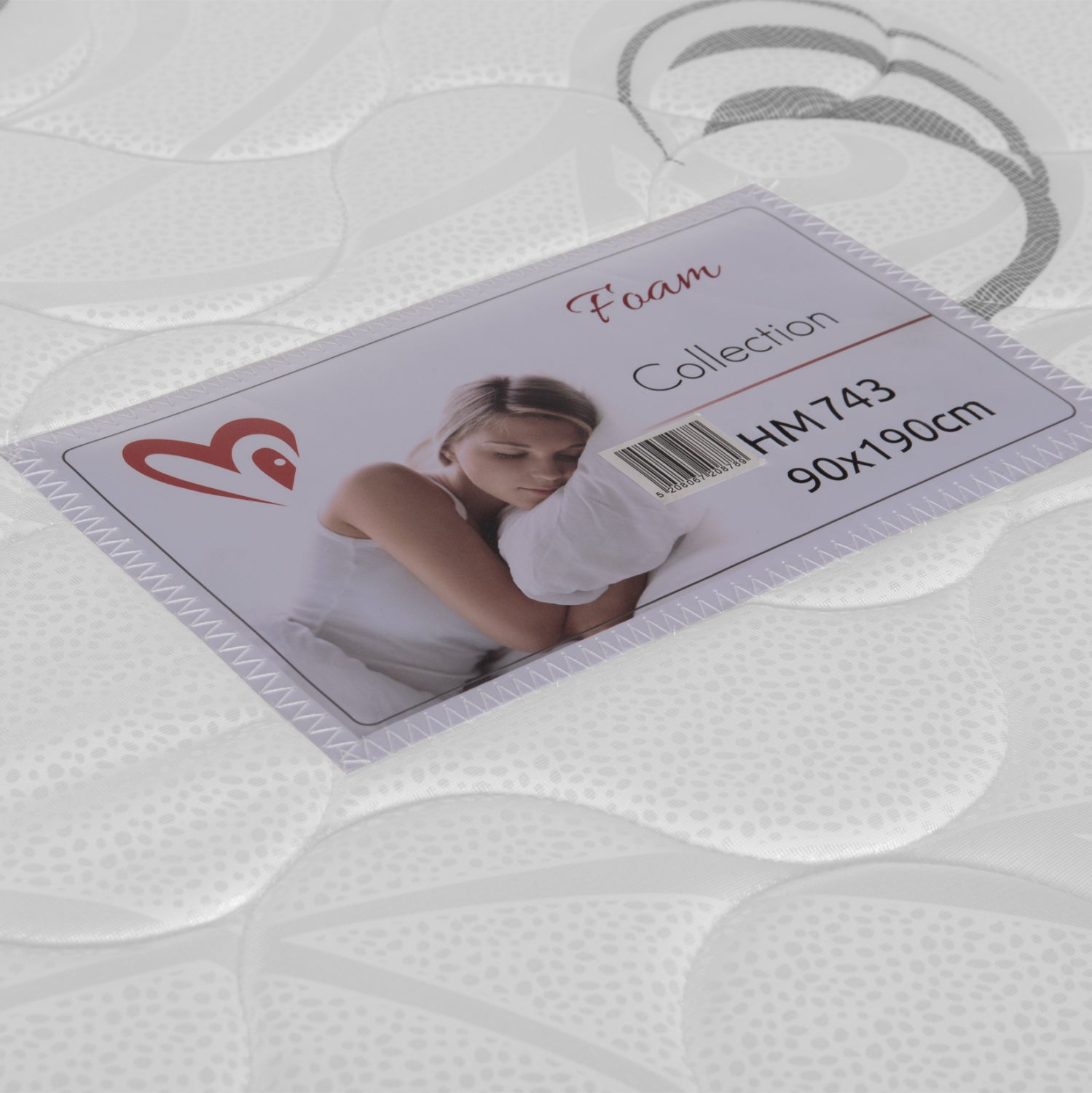 FOAM MATTRESS TRICO HM743 WHITE 90x190x10(thickness)cm.--ROLL-PACKING