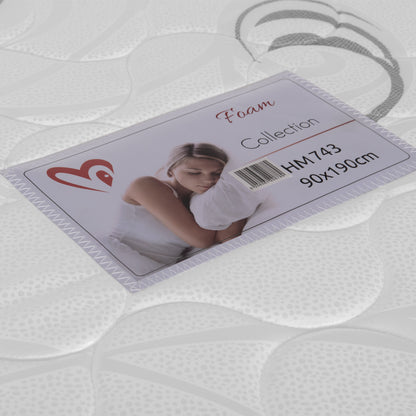FOAM MATTRESS TRICO HM743 WHITE 90x190x10(thickness)cm.--ROLL-PACKING