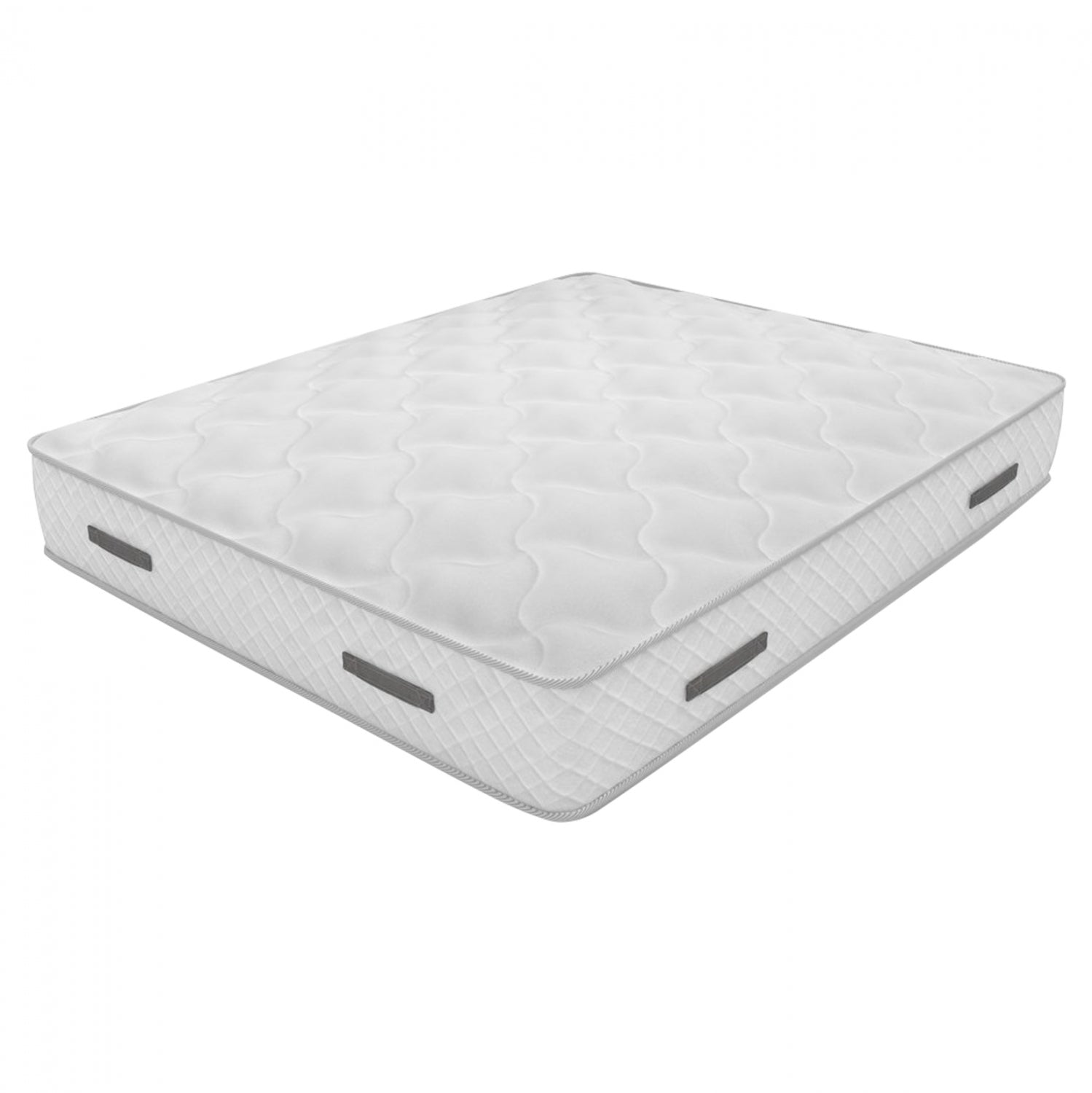 MATTRESS FRESH ΗΜ11345.150, WITH CONTINUOUS SPRINGS (BONNELL) IN DOUBLE DIMENSION AND DOUBLE SIDED, IN WHITE COLOR