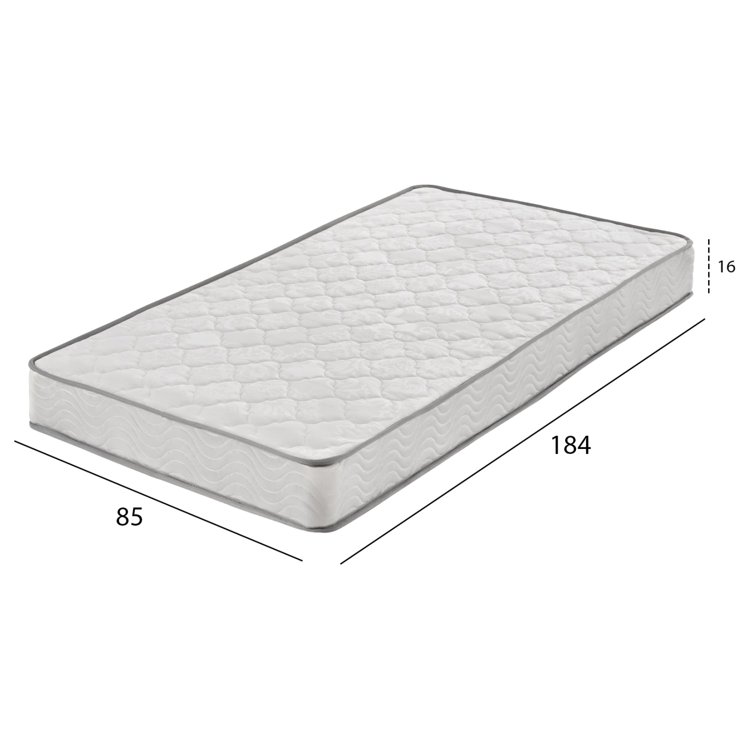 MATTRESS HM671.09 CONTINUOUS SPRING 85x184cm. SINGLE-SIDED