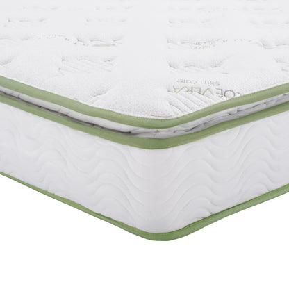 MATTRESS CONTINUOUS SPRING WITH MATTRESS PAD ALOE VERA 90X200 HM372.20 SINGLE SIDE