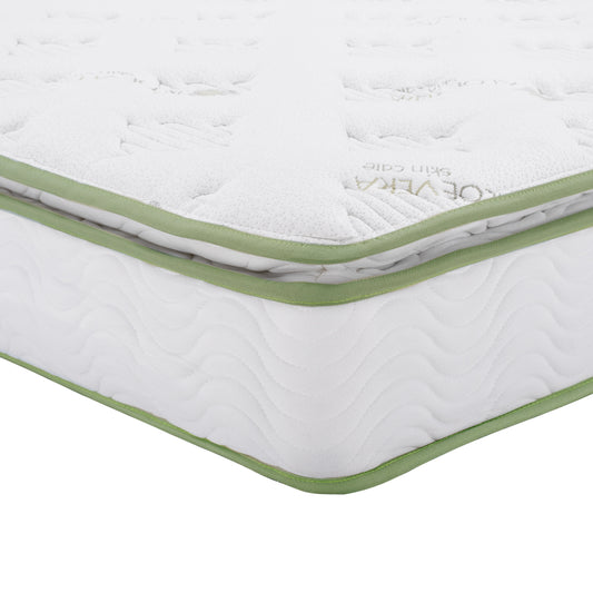 MATTRESS CONTINUOUS SPRING WITH MATTRESS PAD ALOE VERA 120X200 HM372.18 SINGLE SIDE