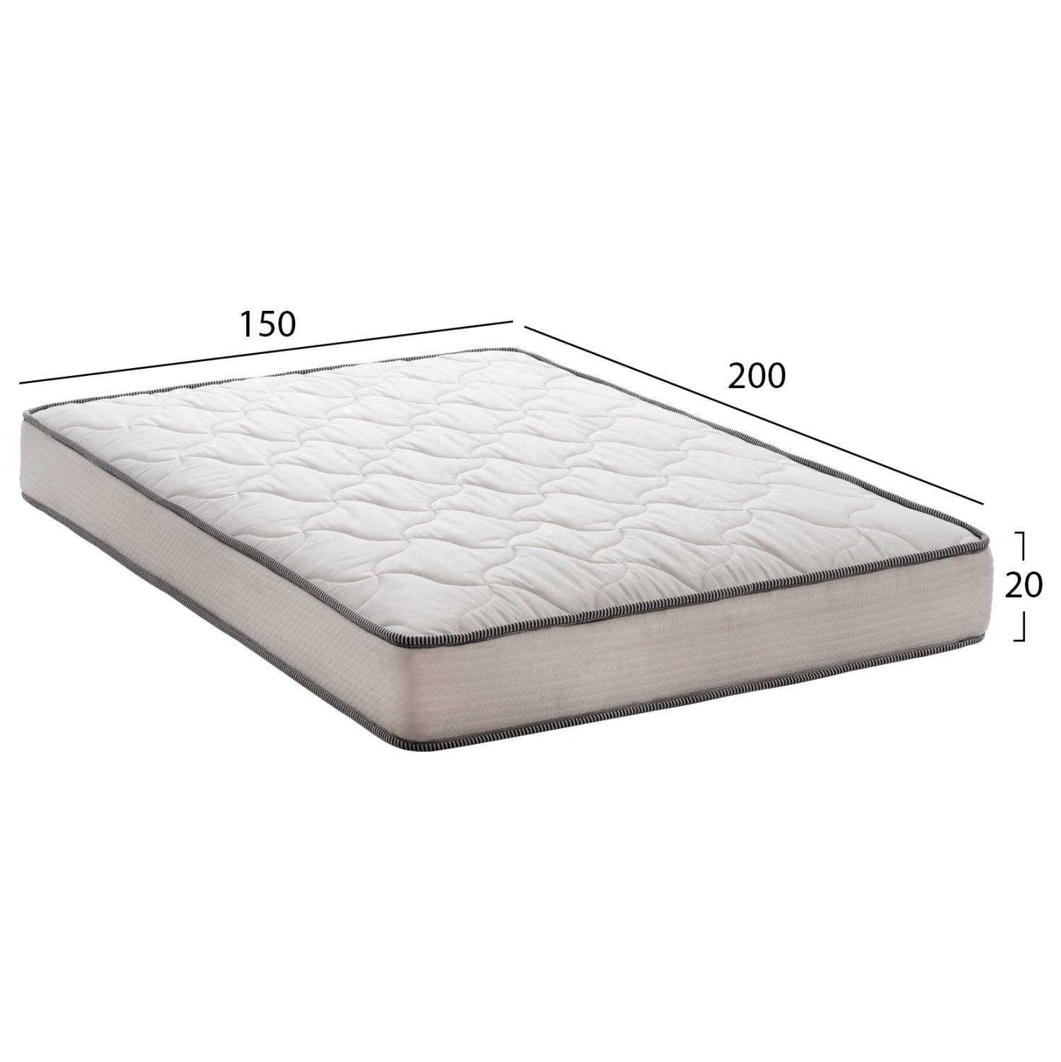 HM654.150 DREAMTOPIA mattress, series ATLAS, 150X200x20H