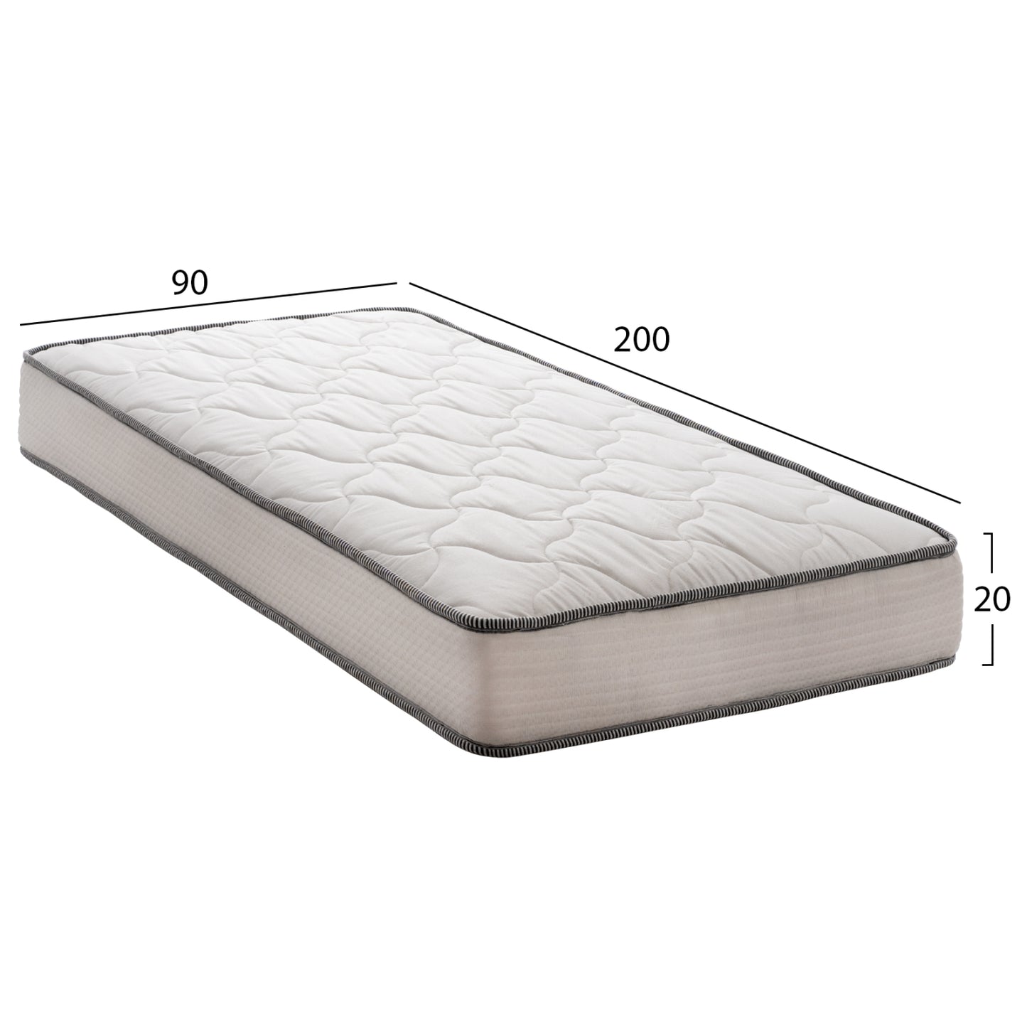 HM654.90-200 DREAMTOPIA mattress, series ATLAS, 90X200x20H