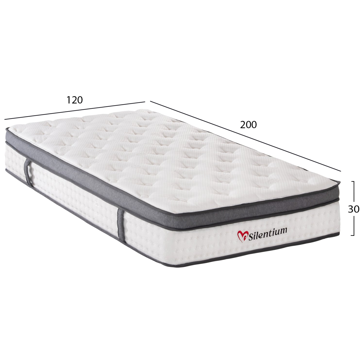 MATTRESS SEMI-DOUBLE SILENTIUM HM749.02 POCKET SPRINGS--WHITE 120x200x30Hcm