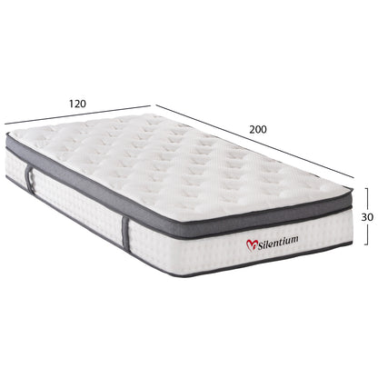 MATTRESS SEMI-DOUBLE SILENTIUM HM749.02 POCKET SPRINGS--WHITE 120x200x30Hcm
