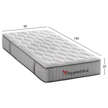 MATTRESS SINGLE HYPNOTTICA HM748.01 POCKET SPRINGS--WHITE 90x190x25Hcm