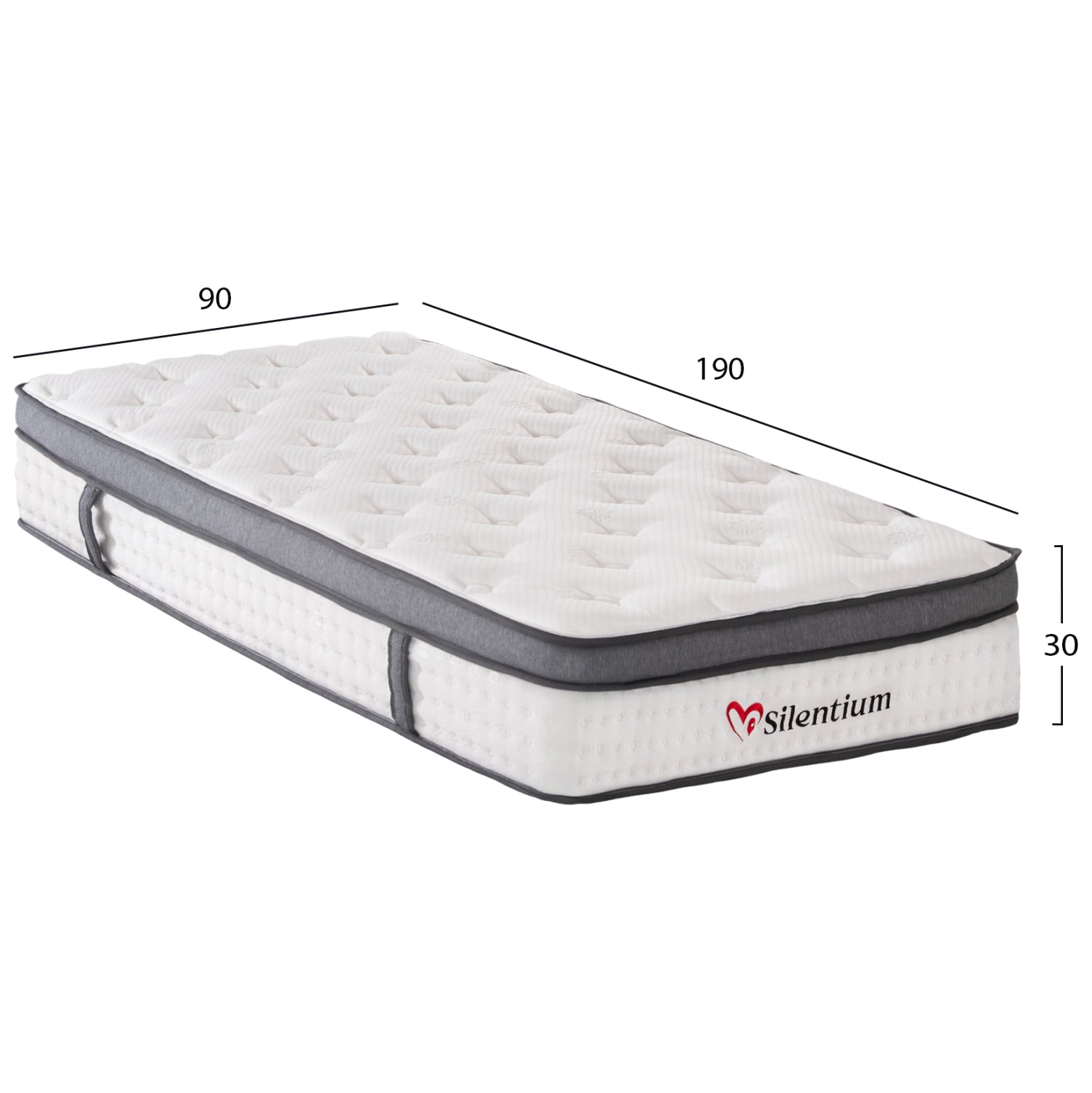 MATTRESS SINGLE SILENTIUM HM749.01 POCKET SPRINGS--WHITE 90x190x30Hcm