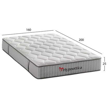 MATTRESS KING-SIZE HYPNOTTICA HM748.06 POCKET SPRINGS--WHITE 160x200x25Hcm