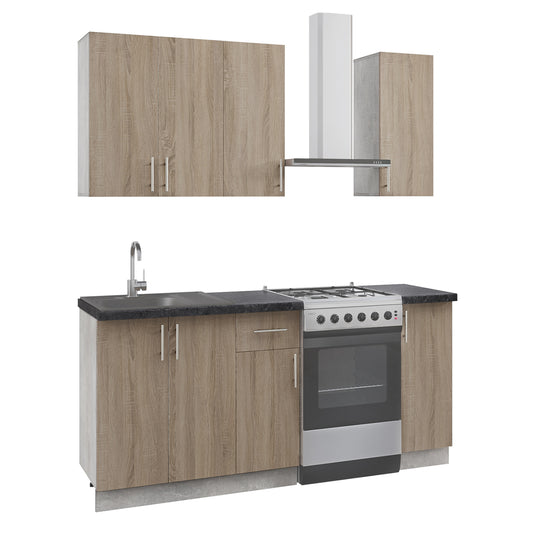 KITCHEN COMPOSITION HM2465.11 MELAMINE SONOMA COUNTERTOP LAMINATE 120x47x84,8Υεκ.