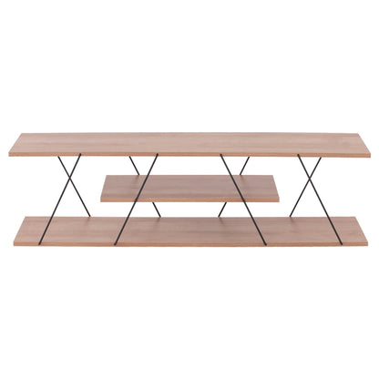 LIVING ROOM COMPOSITION 2PCS TARS HM11771.11 MELAMINE/METAL IN NATURAL OAK-BLACK