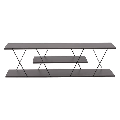 LIVING ROOM COMPOSITION 2PCS TARS HM11771.20 MELAMINE/METAL IN DARK GREY-BLACK