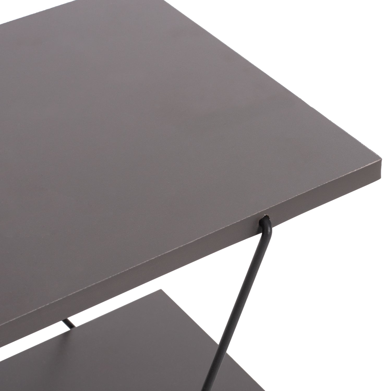 LIVING ROOM COMPOSITION 2PCS TARS HM11771.20 MELAMINE/METAL IN DARK GREY-BLACK