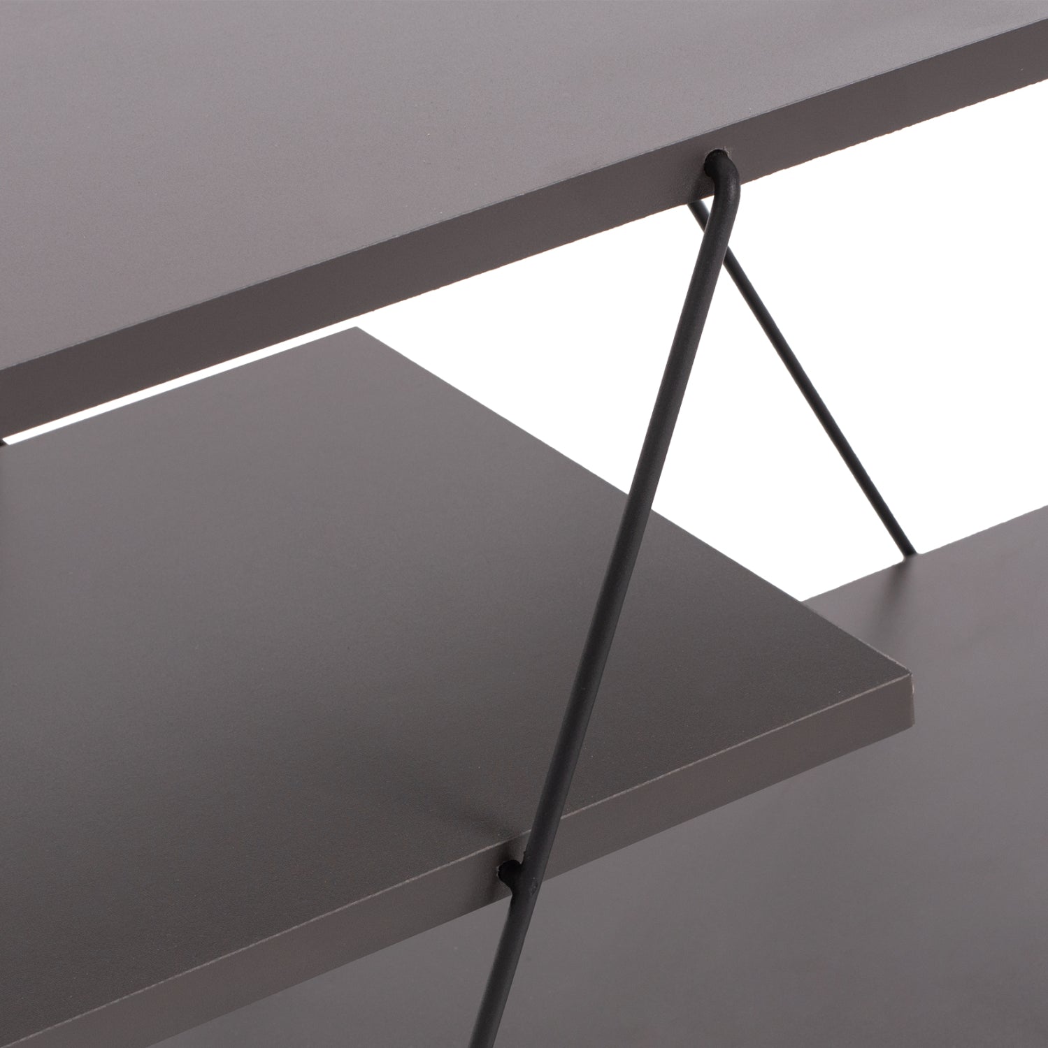 LIVING ROOM COMPOSITION 2PCS TARS HM11771.20 MELAMINE/METAL IN DARK GREY-BLACK