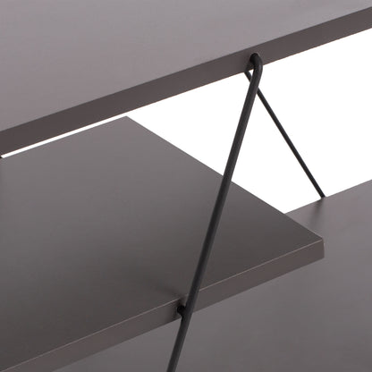 LIVING ROOM COMPOSITION 2PCS TARS HM11771.20 MELAMINE/METAL IN DARK GREY-BLACK