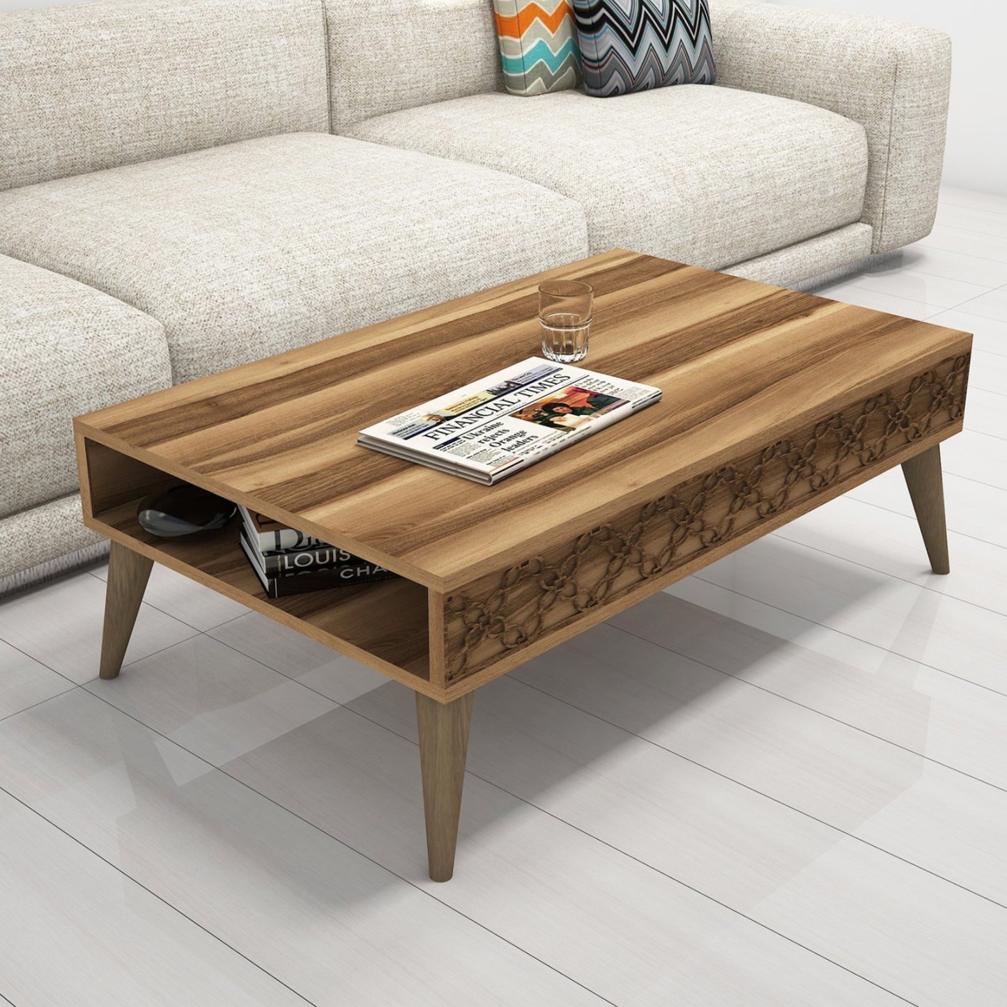 LIVING ROOM COMPOSITION HM11850.01 2PCS MELAMINE IN WALNUT