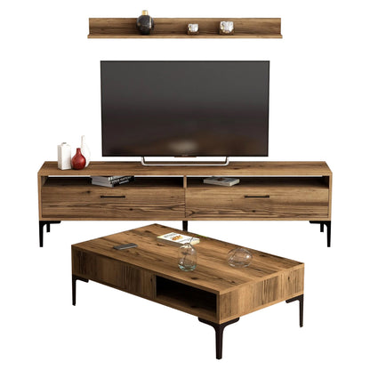 LIVING ROOM COMPOSITION HM11856.01 2PCS MELAMINE IN WALNUT