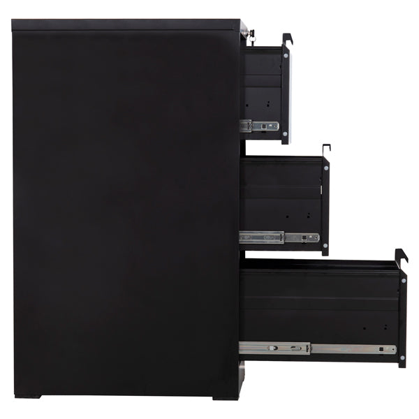 OFFICE FILING CABINET (3) SIDER HM6636.01 BLACK METAL 45.5x62x103.5Hcm.