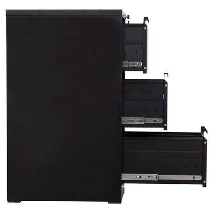 OFFICE FILING CABINET (3) SIDER HM6636.01 BLACK METAL 45.5x62x103.5Hcm.